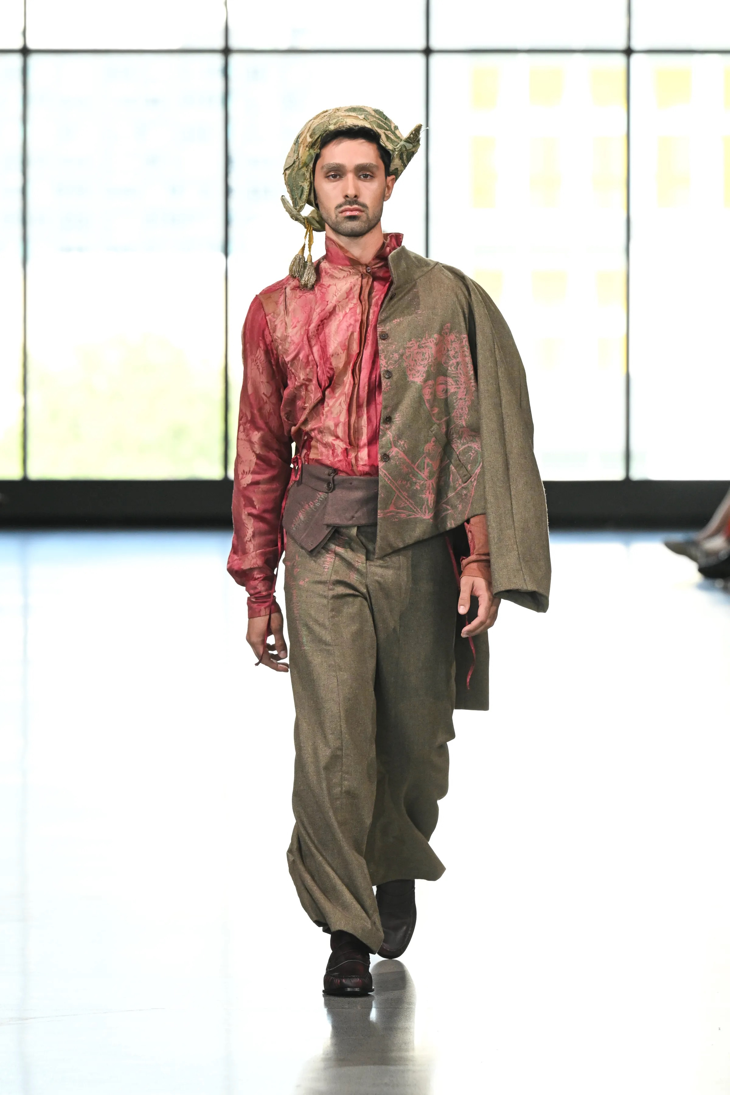 Hugo walking the Parsons runway